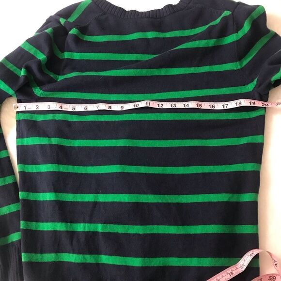 Amazon Essentials navy with‎ green stripes sweater size XL - Picture 6 of 9